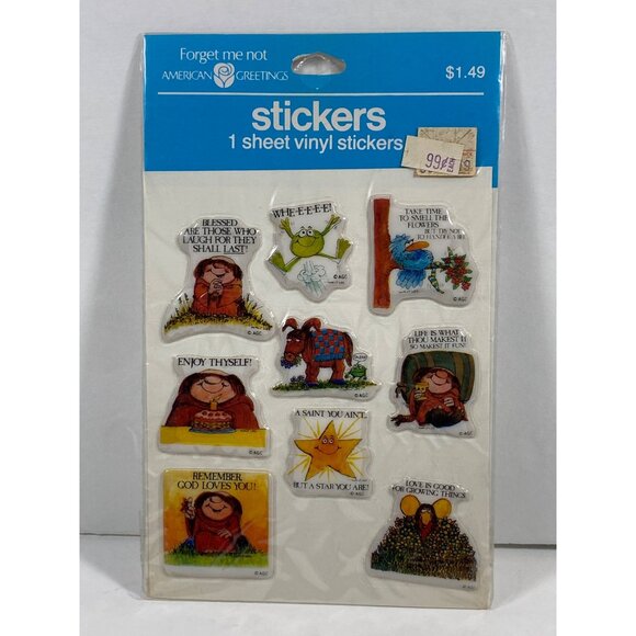 Lot of 3 AMERICAN GREETINGS Vinyl Stickers Googly Eyed Monsters - Picture 8 of 9